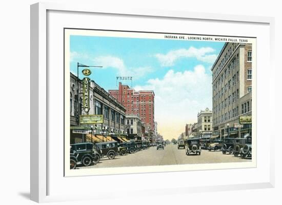 Indiana Avenue, Wichita Falls-null-Framed Art Print