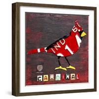 Indiana Cardinal-Design Turnpike-Framed Giclee Print