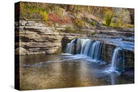 Indiana, Cataract Falls Recreation Area, Upper Cataract Waterfalls-Rona Schwarz-Stretched Canvas