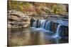 Indiana, Cataract Falls Recreation Area, Upper Cataract Waterfalls-Rona Schwarz-Stretched Canvas