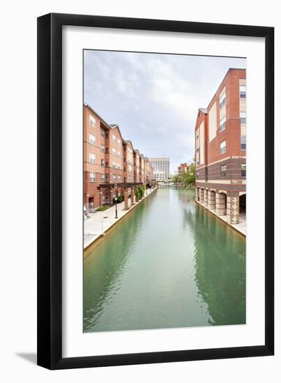 Indiana Central Canal, Indianapolis, Indiana, Usa-Sopotniccy-Framed Photographic Print