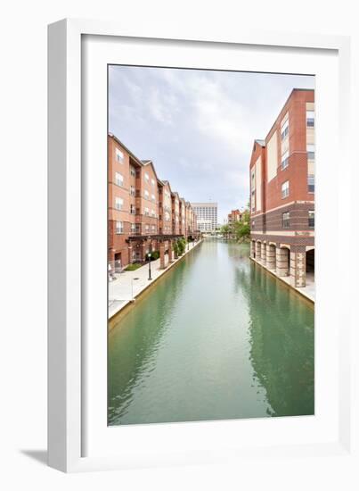 Indiana Central Canal, Indianapolis, Indiana, Usa-Sopotniccy-Framed Photographic Print