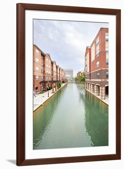 Indiana Central Canal, Indianapolis, Indiana, Usa-Sopotniccy-Framed Photographic Print