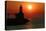 Indiana Dunes lighthouse at sunset, Indiana Dunes, Indiana, USA-Anna Miller-Stretched Canvas