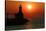 Indiana Dunes lighthouse at sunset, Indiana Dunes, Indiana, USA-Anna Miller-Stretched Canvas