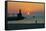 Indiana Dunes lighthouse at sunset, Indiana Dunes, Indiana, USA-Anna Miller-Framed Stretched Canvas