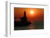 Indiana Dunes lighthouse at sunset, Indiana Dunes, Indiana, USA-Anna Miller-Framed Photographic Print