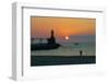 Indiana Dunes lighthouse at sunset, Indiana Dunes, Indiana, USA-Anna Miller-Framed Photographic Print