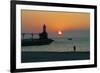 Indiana Dunes lighthouse at sunset, Indiana Dunes, Indiana, USA-Anna Miller-Framed Photographic Print