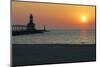 Indiana Dunes lighthouse at sunset, Indiana Dunes, Indiana, USA-Anna Miller-Mounted Photographic Print