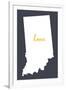 Indiana - Home State - Gray-Lantern Press-Framed Art Print