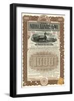 Indiana, Illinois and Iowa Rail Road Company Share Certificate-null-Framed Art Print
