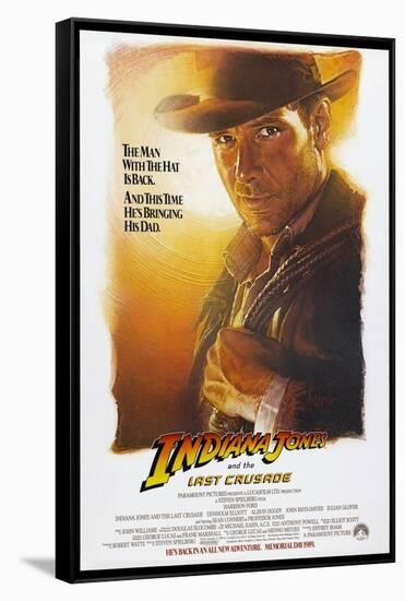 Indiana Jones and the Last Crusade, US Advance Poster, Harrison Ford, 1989-null-Framed Stretched Canvas