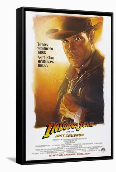 Indiana Jones and the Last Crusade, US Advance Poster, Harrison Ford, 1989-null-Framed Stretched Canvas