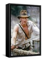 Indiana Jones and the Temple of Doom 1984 Directed by Steven Spielberg Harrison Ford-null-Framed Stretched Canvas