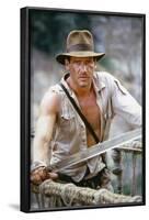 Indiana Jones and the Temple of Doom 1984 Directed by Steven Spielberg Harrison Ford-null-Framed Photo