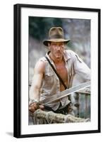 Indiana Jones and the Temple of Doom 1984 Directed by Steven Spielberg Harrison Ford-null-Framed Photo