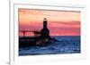 Indiana - Michigan City Lighthouse-Lantern Press-Framed Art Print