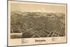 Indiana, Pennsylvania - Panoramic Map-Lantern Press-Mounted Art Print