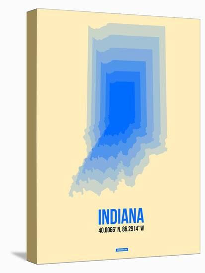 Indiana Radiant Map 1-NaxArt-Stretched Canvas