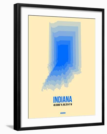 Indiana Radiant Map 1-NaxArt-Framed Art Print
