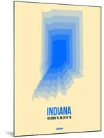 Indiana Radiant Map 1-NaxArt-Mounted Art Print