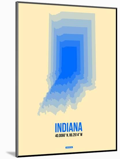 Indiana Radiant Map 1-NaxArt-Mounted Art Print