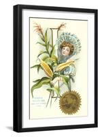 Indiana State Belle, Corn-null-Framed Art Print