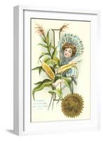 Indiana State Belle, Corn-null-Framed Art Print