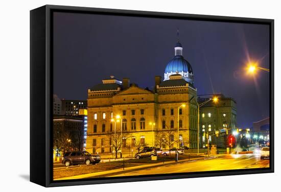 Indiana State Capitol Building-photo ua-Framed Stretched Canvas