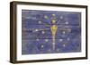 Indiana State Flag - Barnwood Painting-Lantern Press-Framed Art Print