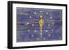 Indiana State Flag - Barnwood Painting-Lantern Press-Framed Art Print