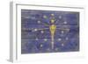 Indiana State Flag - Barnwood Painting-Lantern Press-Framed Art Print