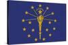 Indiana State Flag-Lantern Press-Stretched Canvas