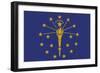 Indiana State Flag-Lantern Press-Framed Art Print