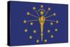 Indiana State Flag-Lantern Press-Stretched Canvas