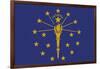 Indiana State Flag-Lantern Press-Framed Art Print