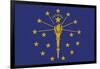 Indiana State Flag-Lantern Press-Framed Art Print