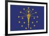 Indiana State Flag-Lantern Press-Framed Art Print