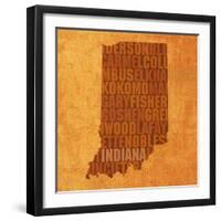 Indiana State Words-David Bowman-Framed Giclee Print