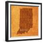 Indiana State Words-David Bowman-Framed Giclee Print