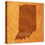 Indiana State Words-David Bowman-Stretched Canvas