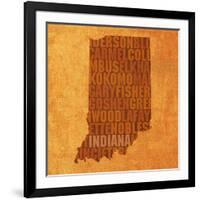 Indiana State Words-David Bowman-Framed Giclee Print