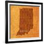 Indiana State Words-David Bowman-Framed Giclee Print