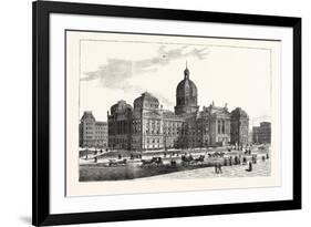 Indiana: the New State House at Indianapolis Corner-Stone Laid September 28Th-null-Framed Giclee Print