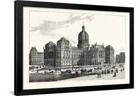 Indiana: the New State House at Indianapolis Corner-Stone Laid September 28Th-null-Framed Giclee Print