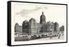 Indiana: the New State House at Indianapolis Corner-Stone Laid September 28Th-null-Framed Stretched Canvas