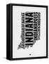 Indiana Word Cloud 2-NaxArt-Framed Stretched Canvas