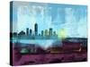 Indianapolis Abstract Skyline I-Emma Moore-Stretched Canvas