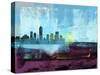 Indianapolis Abstract Skyline I-Emma Moore-Stretched Canvas